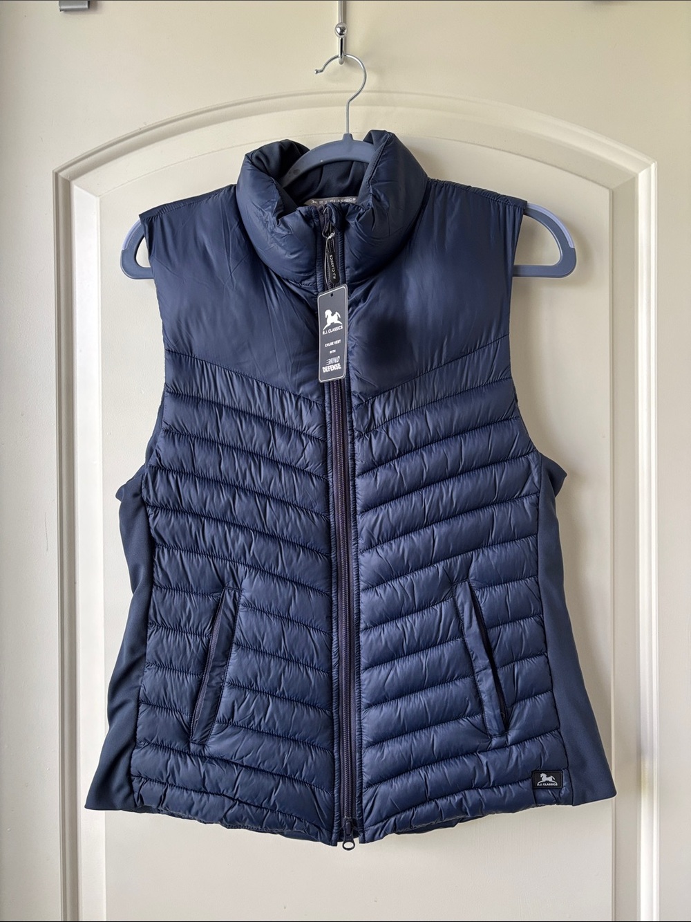 NWT RJ Classics Grey Label Chloe Wind Defense Vest w/ Side Pockets- M- Navy